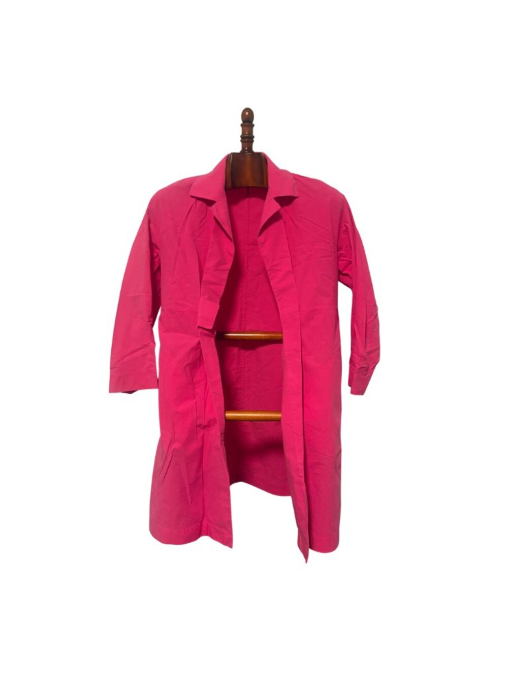 Pink Cotton Shirt Jacket Women 3/4 Sleeve Lightweight Casual Loose Blouse Thin J